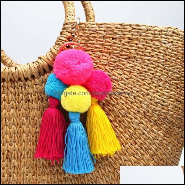 keychains fashion accessories 1pc big ball with pompom colorf tassel keyring bag hanging for owmen jewelry boho style drop delivery 2021 1c7, Silver
keychains fashion accessories 1pc big ball with pompom colorf tassel keyring bag hanging for owmen jewelry boho style drop delivery 2021 1c7, Silver