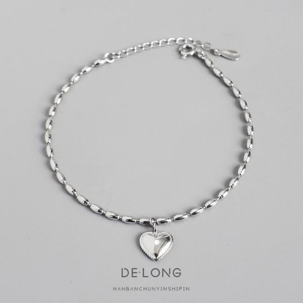 design rice grain love girlfriend bracelet s925 sterling jewelry chic korean female peach heart bracelet, Black
design rice grain love girlfriend bracelet s925 sterling jewelry chic korean female peach heart bracelet, Black