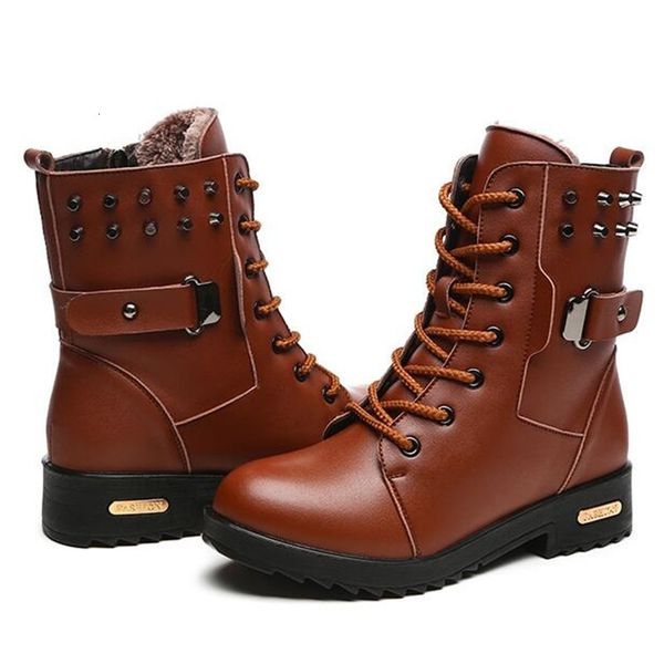 2021 new woman rivets buckle biker british gothic punk round toe leather winter thick snow boots warm hhj9, Black
2021 new woman rivets buckle biker british gothic punk round toe leather winter thick snow boots warm hhj9, Black