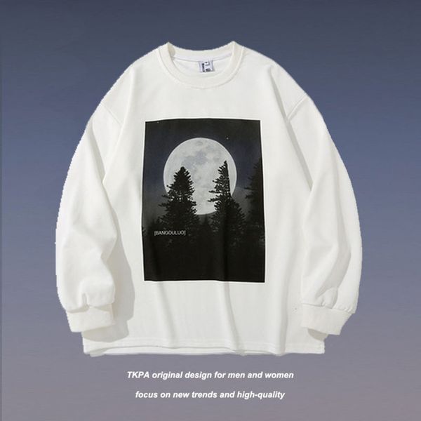 Tkpa ins Harajuku printed long sleeve t-shirt men's and women's fashion brand high street loose oversize bottomed sweater, Black
Tkpa ins Harajuku printed long sleeve t-shirt men's and women's fashion brand high street loose oversize bottomed sweater, Black