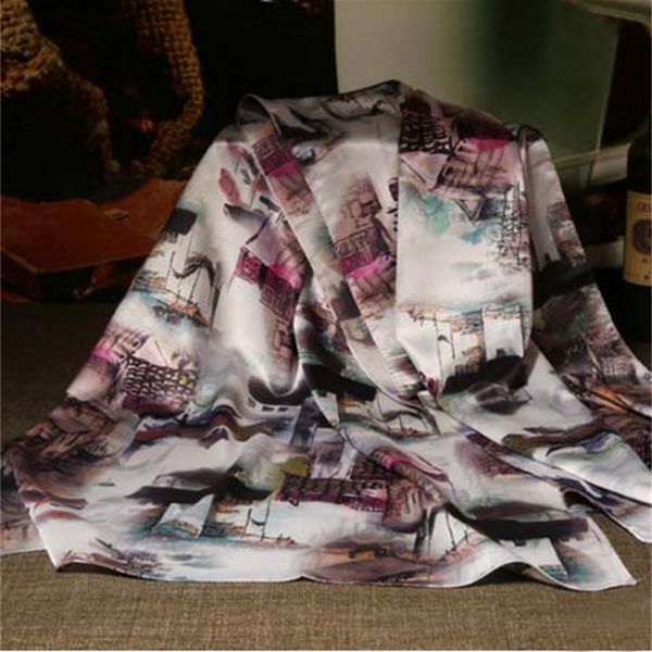 women winter long scarf shawl spring autumn female silk scarves printed summer 100% mulberry silk beach cover-ups 165cm long thick muffler e, Blue;gray
women winter long scarf shawl spring autumn female silk scarves printed summer 100% mulberry silk beach cover-ups 165cm long thick muffler e, Blue;gray