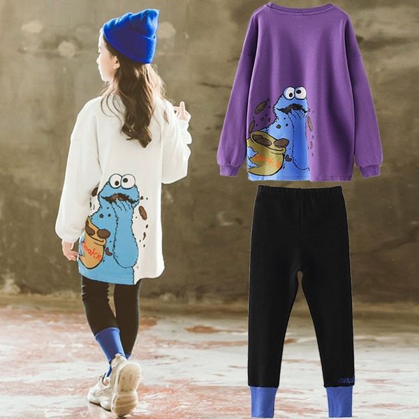 girls clothing sets long sleeve cartoon pullover sweatshirt +pants fashion clothes big girls children 10 12 year autumn y200325, White
girls clothing sets long sleeve cartoon pullover sweatshirt +pants fashion clothes big girls children 10 12 year autumn y200325, White