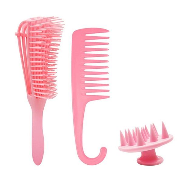3 pcs detangler hair brush set for hair styling sile scalp massager brush wide tooth h jlliii, Silver
3 pcs detangler hair brush set for hair styling sile scalp massager brush wide tooth h jlliii, Silver
