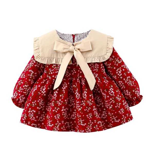 lovely baby girls princess dress long sleeve bow knot ruffled collar floral printed mini dress cotton ruffle baby girls dresses 1023, Red;yellow
lovely baby girls princess dress long sleeve bow knot ruffled collar floral printed mini dress cotton ruffle baby girls dresses 1023, Red;yellow