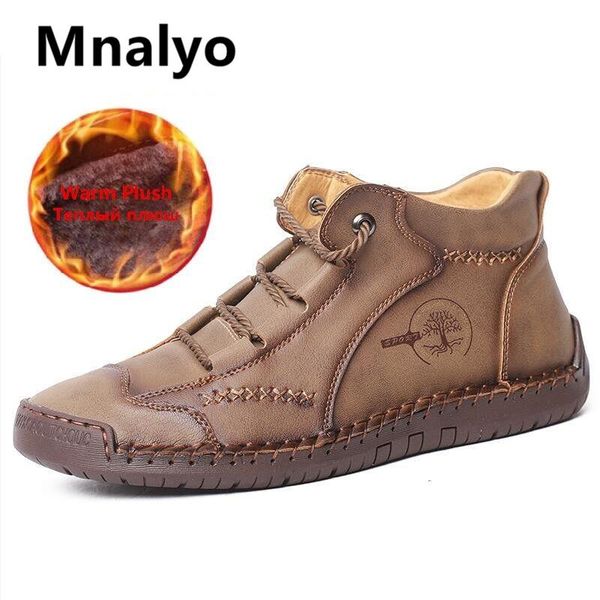 brand winter men's boots warm plush men's snow boots handmade leather men ankle outdoor non-slip shoes size 38-48, Black
brand winter men's boots warm plush men's snow boots handmade leather men ankle outdoor non-slip shoes size 38-48, Black
