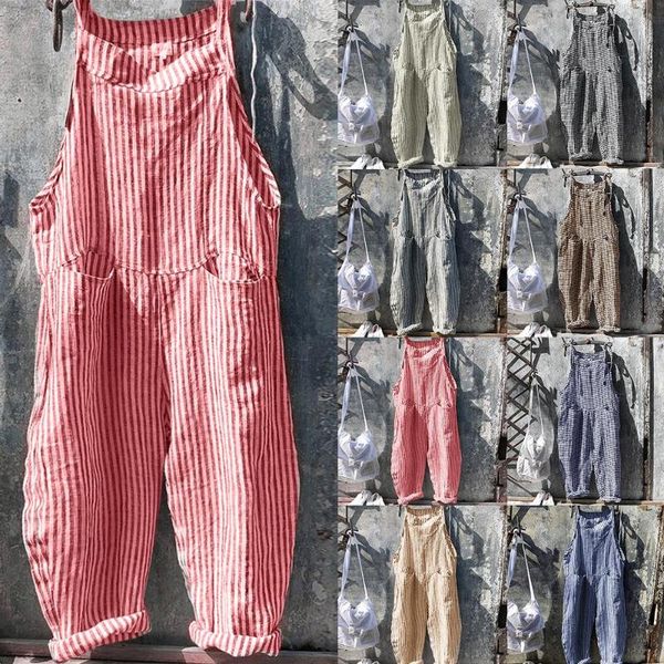 women's jumpsuits & rompers plus size s-3xl women casual vertical stripes bib overall sleeveless pockets jumpsuit dungarees wide leg pa, Black;white
women's jumpsuits & rompers plus size s-3xl women casual vertical stripes bib overall sleeveless pockets jumpsuit dungarees wide leg pa, Black;white