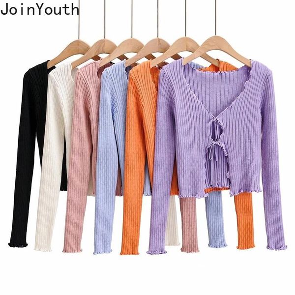 women's knits & tees joinyouth sweater women clothing vintage hollow out ruffles cardigan thin lace up long sleeve knitwear short ladis, White
women's knits & tees joinyouth sweater women clothing vintage hollow out ruffles cardigan thin lace up long sleeve knitwear short ladis, White