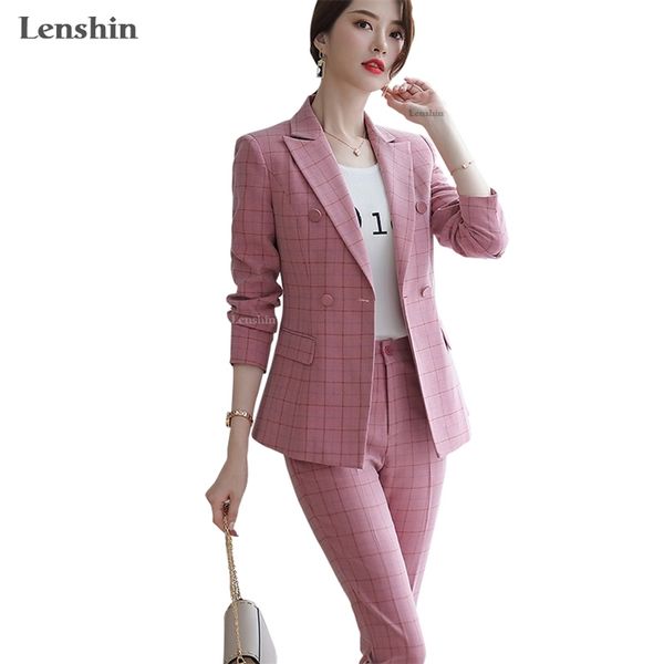 lenshin 2 piece set plaid formal pant suit blazer office lady designs women soft jacket and ankle-length pant 201030, White
lenshin 2 piece set plaid formal pant suit blazer office lady designs women soft jacket and ankle-length pant 201030, White