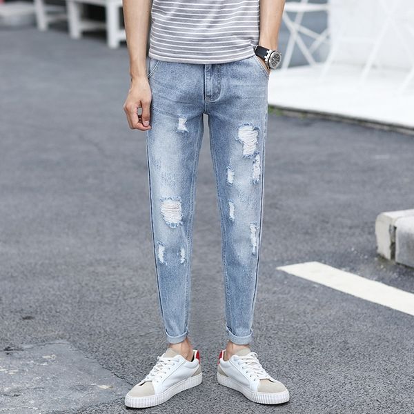 l7zxq pants jeans tight summer thin ankle-length 2020 new fashion brand youth beggar men's skinny 2l0xm tight ripped pants men's, Blue
l7zxq pants jeans tight summer thin ankle-length 2020 new fashion brand youth beggar men's skinny 2l0xm tight ripped pants men's, Blue