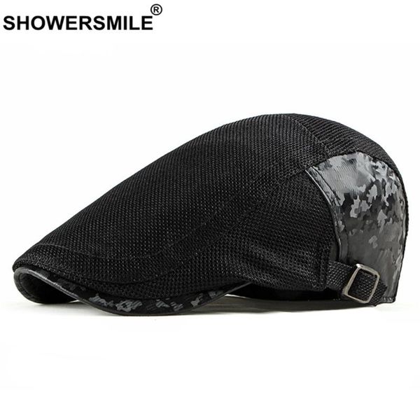 showersmile black flat cap for men british style gatsby beret spring summer male female ivy hat vintage casual berets, Blue;gray
showersmile black flat cap for men british style gatsby beret spring summer male female ivy hat vintage casual berets, Blue;gray