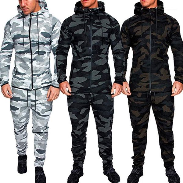 men's tracksuits fashion men set long sleeve camouflage hoodies+pants male tracksuit outdoors suit men's gyms casual sportswear su, Gray
men's tracksuits fashion men set long sleeve camouflage hoodies+pants male tracksuit outdoors suit men's gyms casual sportswear su, Gray