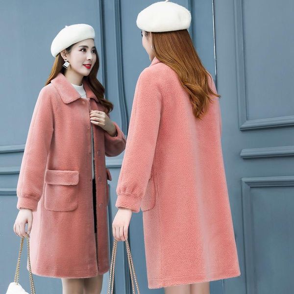 women winter casual solid teddy fleece long real wool fur jacket coats female single breasted sheep shearing fur outerwears z05, Black
women winter casual solid teddy fleece long real wool fur jacket coats female single breasted sheep shearing fur outerwears z05, Black