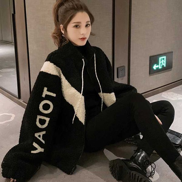 women's fur & faux winter coat women warm lambswool plush coats korea fahion female outerwear clothing ladies cardigans long sleeve bla, Black
women's fur & faux winter coat women warm lambswool plush coats korea fahion female outerwear clothing ladies cardigans long sleeve bla, Black
