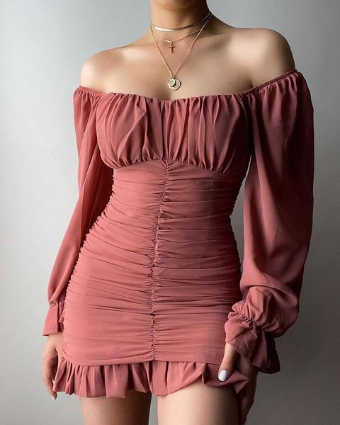 casual dresses summer women off shoulder ruched mini bodycon dress 2022 femme bell sleeve ruffles light lady skinny prom robe, Black;gray
casual dresses summer women off shoulder ruched mini bodycon dress 2022 femme bell sleeve ruffles light lady skinny prom robe, Black;gray