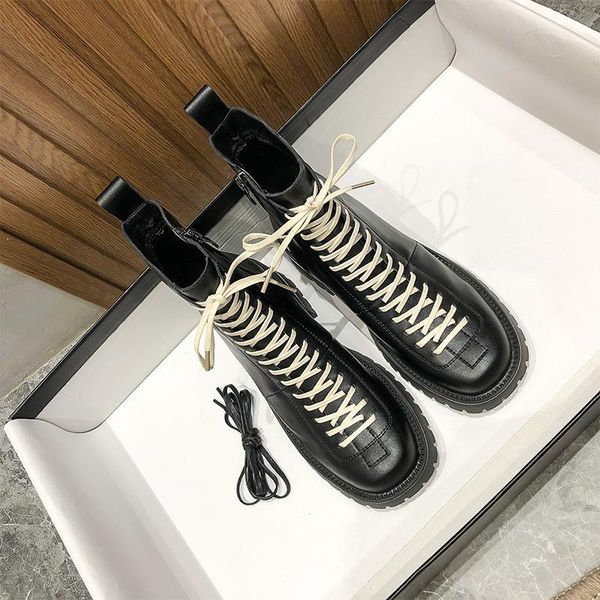 boots fashion women ladies genuine leather ankle shoes winter fur lining female motorcycle botas mujer, Black
boots fashion women ladies genuine leather ankle shoes winter fur lining female motorcycle botas mujer, Black