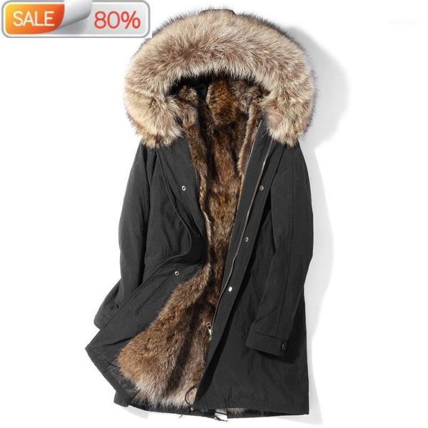 men's leather & faux 2021 parka real coat men winter jacket warm raccoon liner long genuine fur coats parkas de hombre p1a9a651021, Black
men's leather & faux 2021 parka real coat men winter jacket warm raccoon liner long genuine fur coats parkas de hombre p1a9a651021, Black