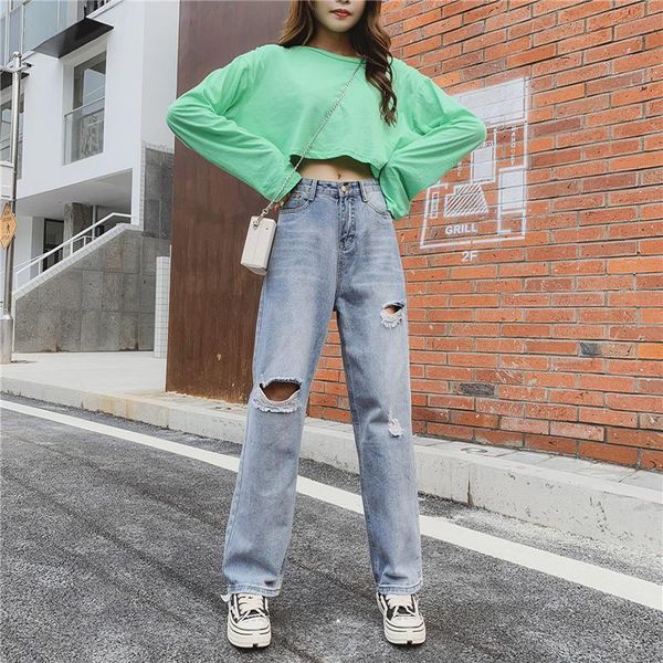 women's jeans high waist wide-leg women plus size s-5xl drape autumn ripped for hole straight mopping long trousers, Blue
women's jeans high waist wide-leg women plus size s-5xl drape autumn ripped for hole straight mopping long trousers, Blue