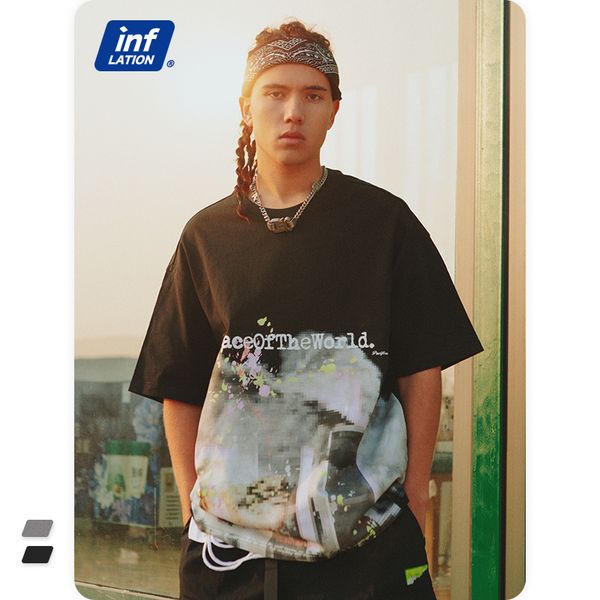 inf men's clothing new fashion brand street personality abstract printing loose and versatile men's short sleeve t-shirt, White
inf men's clothing new fashion brand street personality abstract printing loose and versatile men's short sleeve t-shirt, White