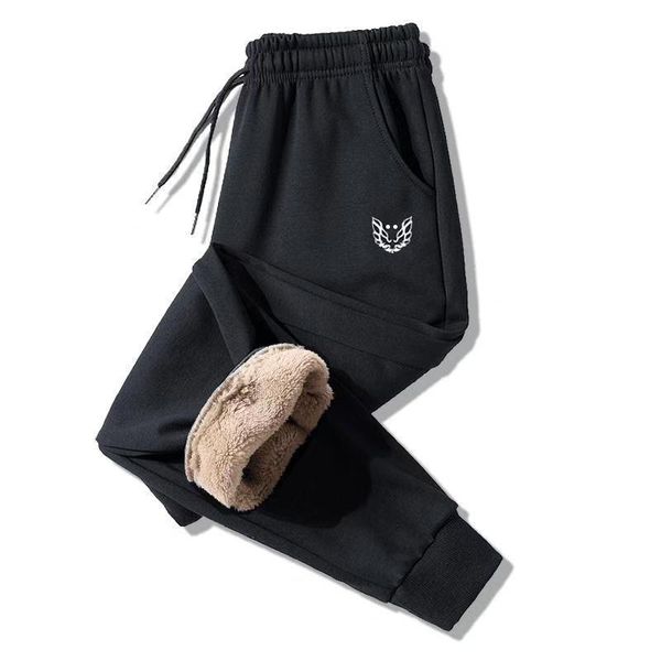 autumn and winter plush thickened warm casual sports men's oversized pants, Black
autumn and winter plush thickened warm casual sports men's oversized pants, Black