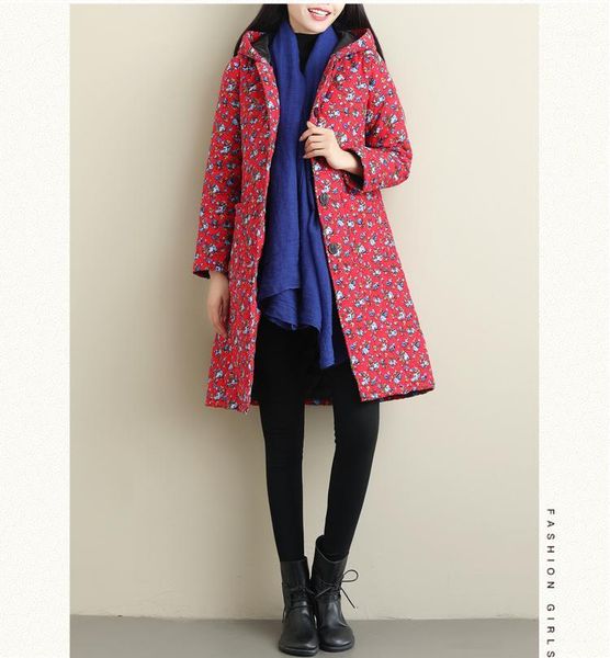 p ammy chinese style 2019 winter new coat female retro long section floral print jacket thick loose coat1, Black;white
p ammy chinese style 2019 winter new coat female retro long section floral print jacket thick loose coat1, Black;white