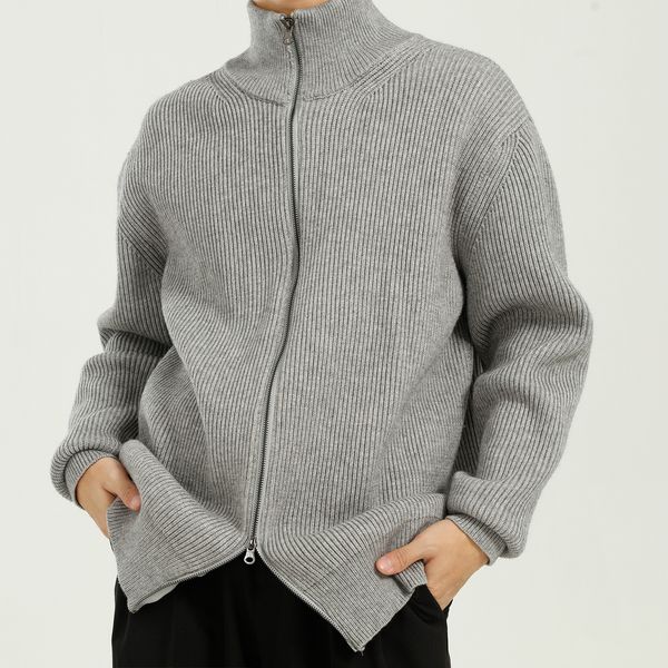 2020 turtlenecks men autumn roll up cardigan nightgown men's sweater outerwear jacket i6ds, White;black
2020 turtlenecks men autumn roll up cardigan nightgown men's sweater outerwear jacket i6ds, White;black