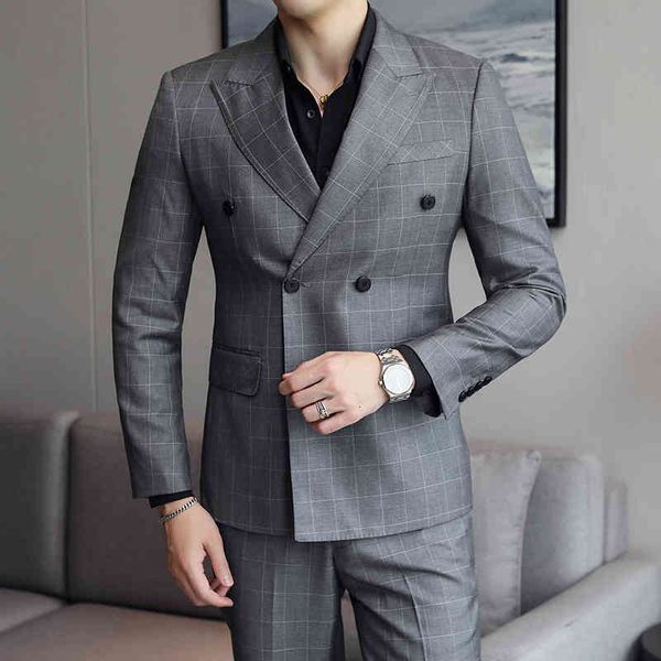 men's suits & blazers ( blazer + vest pants ) high-end brand formal double breasted gray three-piece wedding dress plaid groom party wn, White;black
men's suits & blazers ( blazer + vest pants ) high-end brand formal double breasted gray three-piece wedding dress plaid groom party wn, White;black