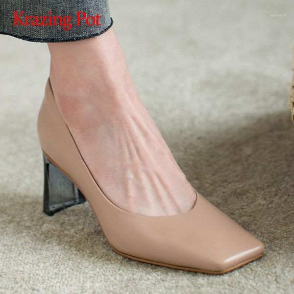 krazing pot simple style genuine leather all-match square toe high strange heel slip on pretty girls noble dress women pumps l501, Black
krazing pot simple style genuine leather all-match square toe high strange heel slip on pretty girls noble dress women pumps l501, Black