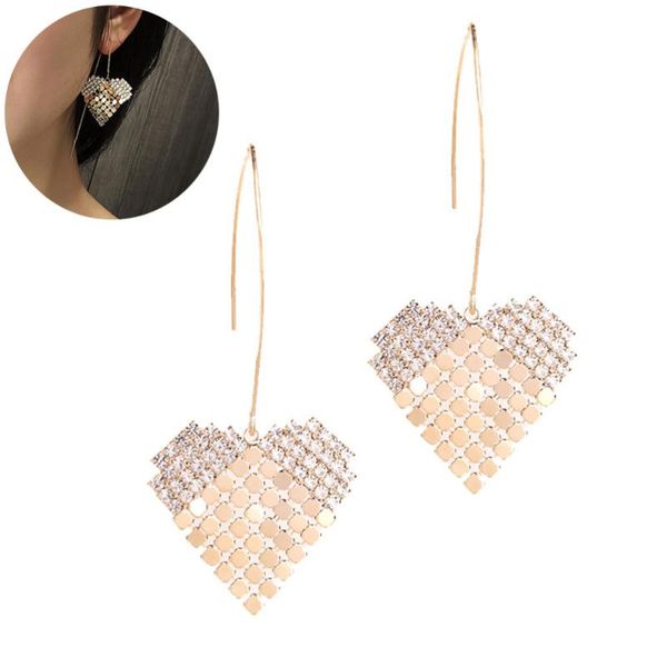 bling long drop crystal heart shape stud earrings ear wire jewelry shape design for girls women, Silver
bling long drop crystal heart shape stud earrings ear wire jewelry shape design for girls women, Silver