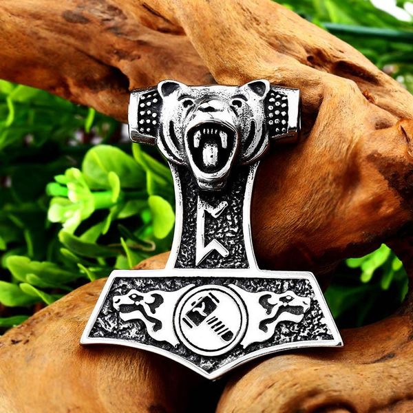 beier stainless nordic vikings bear print amulet pendant necklace the norse wolf pendant necklace nordic talisman bp8-353, Silver
beier stainless nordic vikings bear print amulet pendant necklace the norse wolf pendant necklace nordic talisman bp8-353, Silver