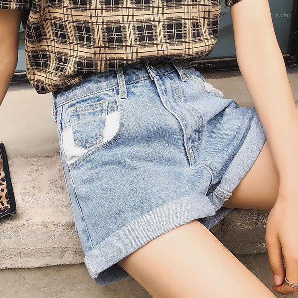 smoke gray loose shorts women summer color stitching denim shorts curled a line high waist wide leg pants1, Blue
smoke gray loose shorts women summer color stitching denim shorts curled a line high waist wide leg pants1, Blue