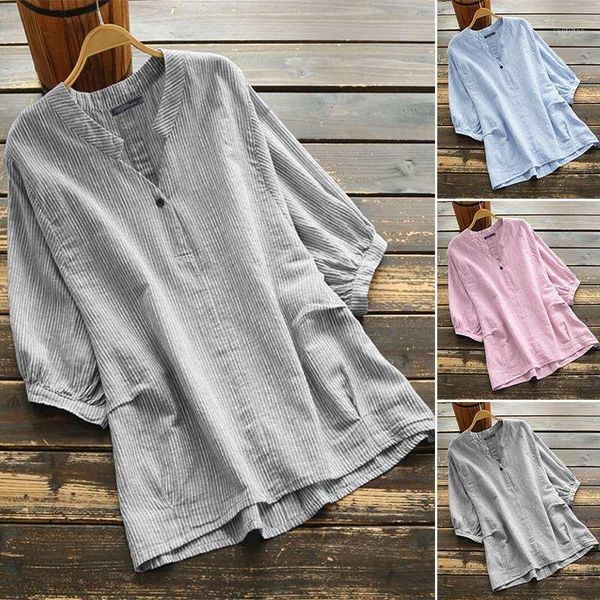 zanzea 2020 women's striped blouse elegant summer shirts half sleeve shirts female v neck blusas plus size button casual chemise1, White
zanzea 2020 women's striped blouse elegant summer shirts half sleeve shirts female v neck blusas plus size button casual chemise1, White
