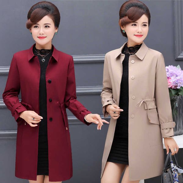 spring slim windbreakers 2020 new mother trench coats women's long overcoat female casual loose outwear middle-aged clothes coat, Tan;black
spring slim windbreakers 2020 new mother trench coats women's long overcoat female casual loose outwear middle-aged clothes coat, Tan;black
