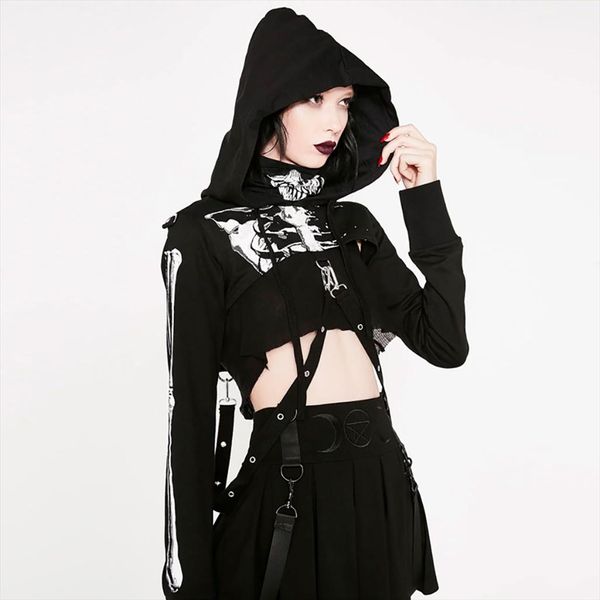 gothic punk hooded hoodies women black skeleton print mask long sleeve crop 2020 fashion halloween sweatshirt ropa mujere
gothic punk hooded hoodies women black skeleton print mask long sleeve crop 2020 fashion halloween sweatshirt ropa mujere