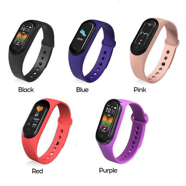 m5 smart wristband, bluetooth fitns watch, heart rate and blood prsure monitoring, waterproof (pi