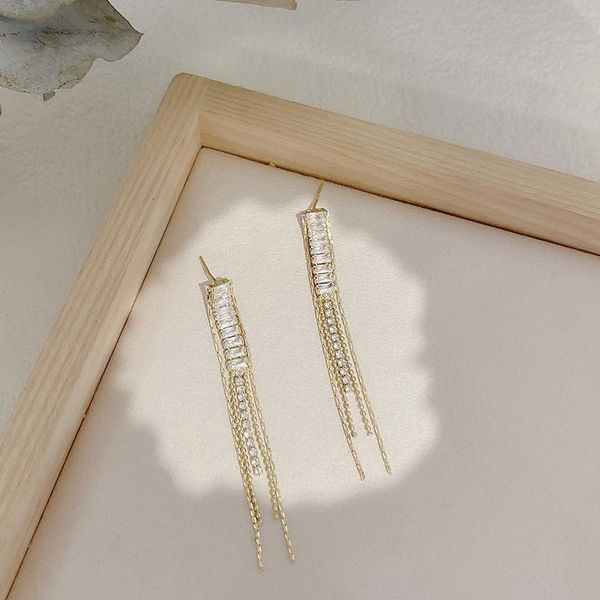 dangle & chandelier long tassel zircon earrings for women wedding party gift korean fashion jewelry accessories wholesale s925 pin high qual, Silver
dangle & chandelier long tassel zircon earrings for women wedding party gift korean fashion jewelry accessories wholesale s925 pin high qual, Silver