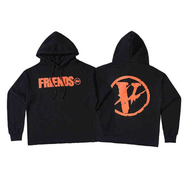 plush winter hooded sweater tide brand big v lightning men's and women's fashion et, Black
plush winter hooded sweater tide brand big v lightning men's and women's fashion et, Black