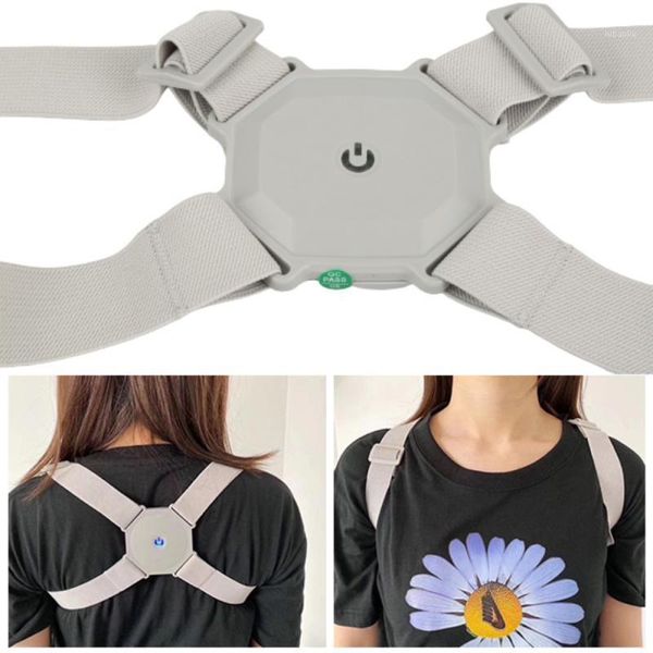 back support adjustable smart posture corrector intelligent brace belt shoulder training correction spine w/led1, Black;blue
back support adjustable smart posture corrector intelligent brace belt shoulder training correction spine w/led1, Black;blue
