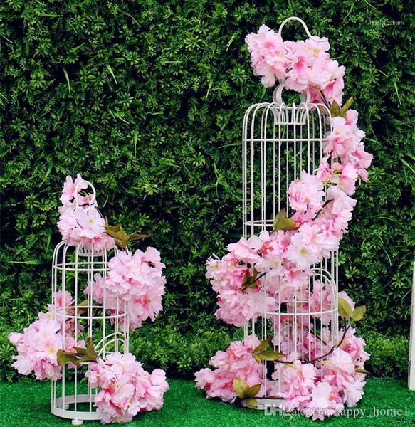 46" artificial cherry blossom hanging vine silk flowers garland fake plants leaf for home wedding decor1
46" artificial cherry blossom hanging vine silk flowers garland fake plants leaf for home wedding decor1