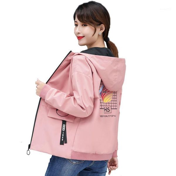 women's jackets fashion women short jacket coat pocket zipper hooded two side wear print outwear loose windbreaker plus size spring aut, Black;brown
women's jackets fashion women short jacket coat pocket zipper hooded two side wear print outwear loose windbreaker plus size spring aut, Black;brown
