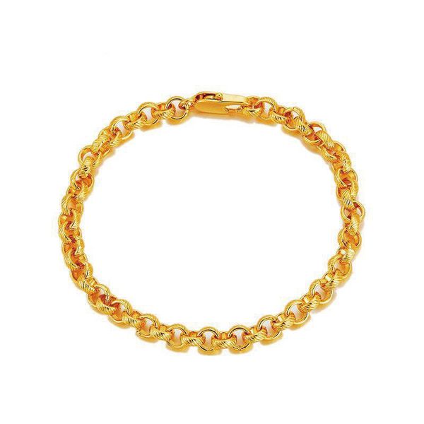 mxgxfam ( 23 cm x 5.8 mm ) round circle bracelet jewelry for men women new designs 24 k pure gold color allergy free, Black
mxgxfam ( 23 cm x 5.8 mm ) round circle bracelet jewelry for men women new designs 24 k pure gold color allergy free, Black