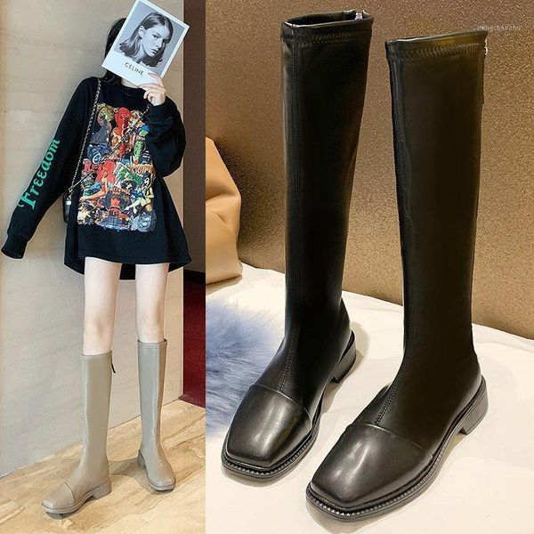 boots autumn winter high-women's pure color casual all-match pu shoes flat square toe fashion boots1, Black
boots autumn winter high-women's pure color casual all-match pu shoes flat square toe fashion boots1, Black
