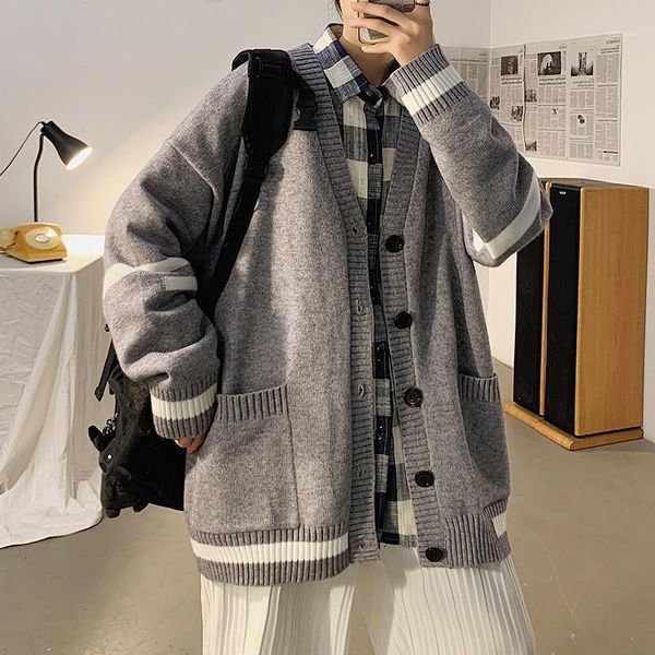 korean style man sweaters harajuku casual loose fashion cardigan knitted oversized man sweaters pull hiver men's clothing db60my1, White;black
korean style man sweaters harajuku casual loose fashion cardigan knitted oversized man sweaters pull hiver men's clothing db60my1, White;black