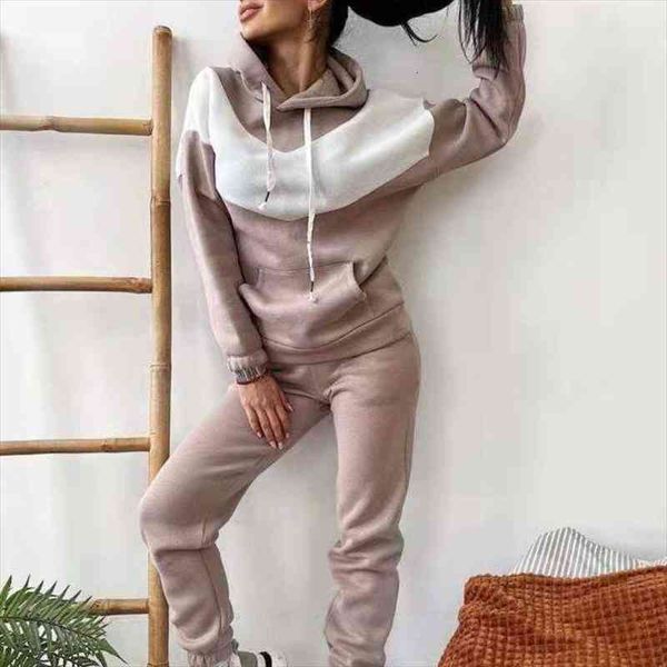tracksuit women basic sweatshirts sets early spring hoodies elastic waist pants casual suits pullover streetwear outfits, White
tracksuit women basic sweatshirts sets early spring hoodies elastic waist pants casual suits pullover streetwear outfits, White