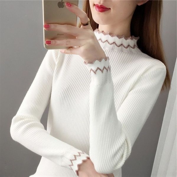 cnfei autumn half new 2020 high neck with bottom layerwomen's sweatersweater sweater with sleeve foreign style long slim knitwear ins, White;black
cnfei autumn half new 2020 high neck with bottom layerwomen's sweatersweater sweater with sleeve foreign style long slim knitwear ins, White;black