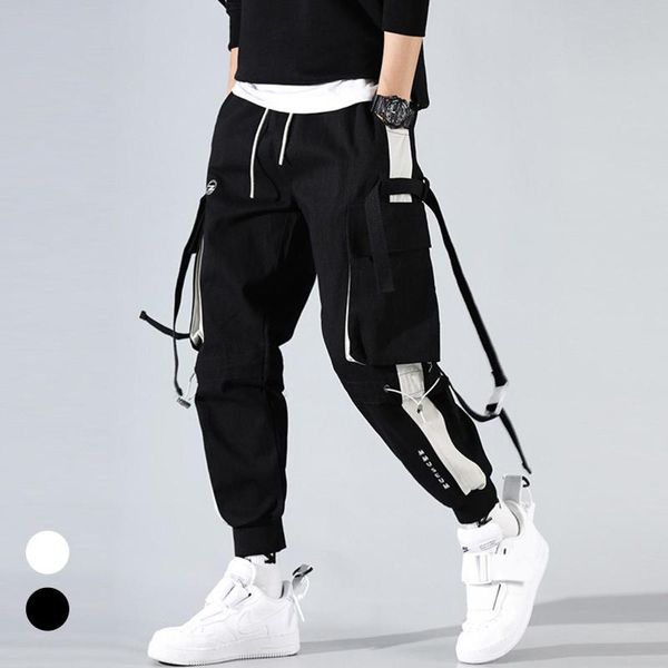 men's pants fashion men hip hop drawstring multi pockets workwear trousers straps ankle tied long cargo, Black
men's pants fashion men hip hop drawstring multi pockets workwear trousers straps ankle tied long cargo, Black