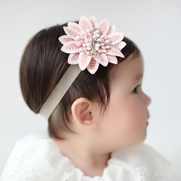 new baby girls floral headbands flower party wedding hair wreaths hair band ornaments1, Slivery;white