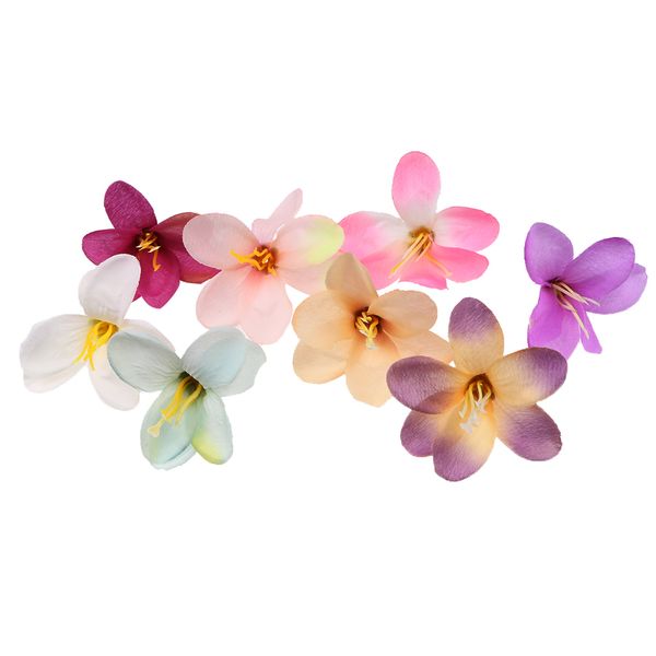 10 pieces смешанные heads цвет шелковый бабочка orchid искусственный цветок diy craft