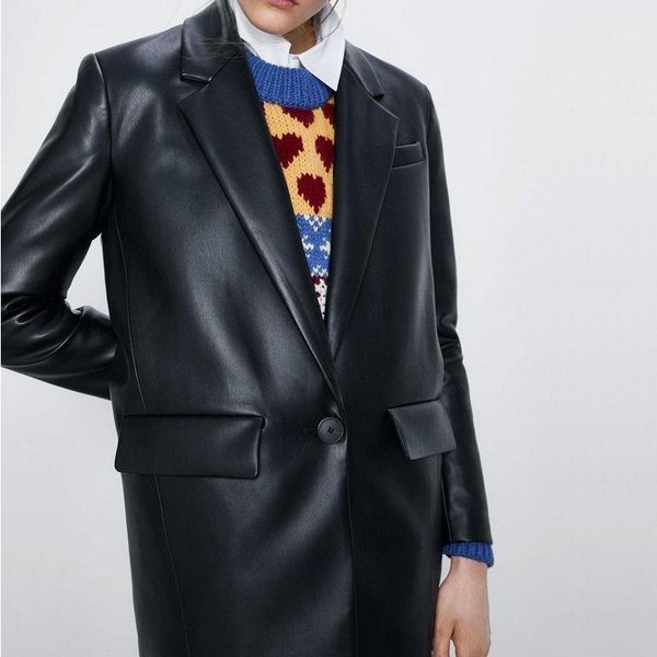 2020 new fashion women black v-neck faux leather blazer jackets office lady boyfriend oversize long sleeve pocket loose coat1
2020 new fashion women black v-neck faux leather blazer jackets office lady boyfriend oversize long sleeve pocket loose coat1