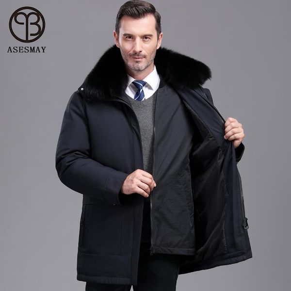 men's down & parkas asesmay 2021 arrival men winter jacket white duck male thicken coat fur collar hooded brand clothing outwear, Black
men's down & parkas asesmay 2021 arrival men winter jacket white duck male thicken coat fur collar hooded brand clothing outwear, Black