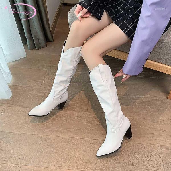 boots simple style pointed toe knee high slip-on pleated black white red high-heeled chunky riding women's shoes1
boots simple style pointed toe knee high slip-on pleated black white red high-heeled chunky riding women's shoes1
